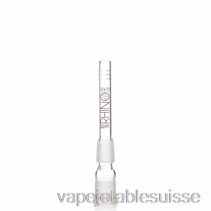 Vape Suisse Rhinocéros Blanc 19/19 Tige En Verre 4 Pouces